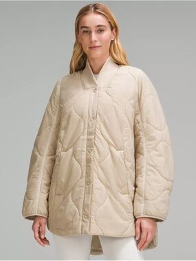 Lululemon x Primaloft Quilted Jacket in Light Beige Size Medium